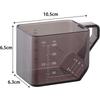 Yamazaki Tower Measuring Cup, Black, 10.5cm W x 6.3cm D x 6.5cm H, 200ml, Dishwasher and Microwave Safe, Heat Resistant, Made of Tritan, Product Numbe