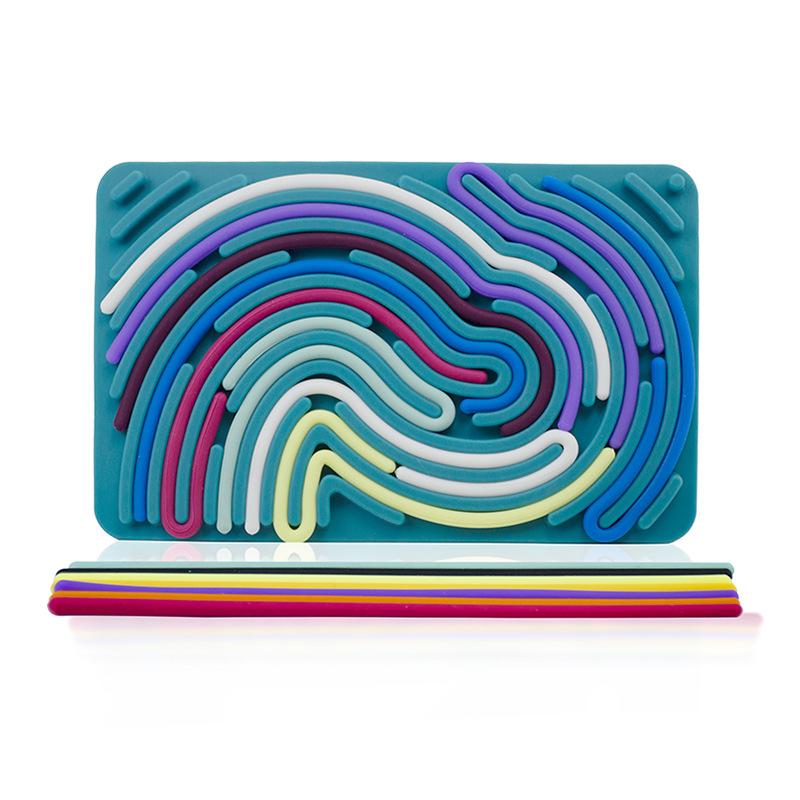 Children's Early Education Educational Toys Silicone Sensory Decompression Board Portable Silicone Board Decompression Toy Press