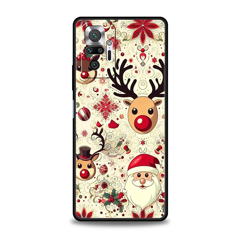 Merry Christmas Phone Case Cover for Redmi 14C 10C 9 Note 14 13 12 10 11 Pro Plus K40 K50 Pro Plus 5G Soft TPU Shell Fundas Bags