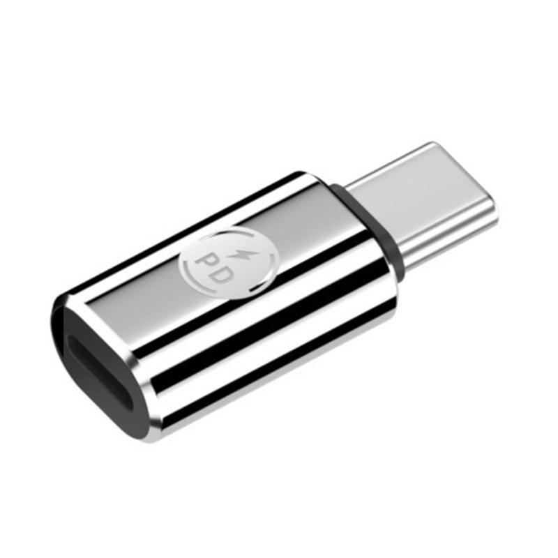 

Type-C Charging Adapter Support 27W Fast Charging and 480Mbps Data Transfer for 8Pin Female to Type-C Male Adapter 1