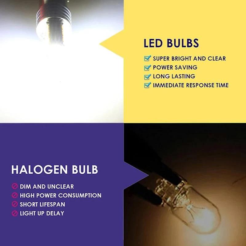 1156 LED Headlight Bulbs 6500K Super Bright 2 Pack 12V Anti-Flicker Lamps for S130 S140 S160 S170 S180 Vehicle Use