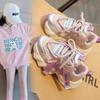 2024 Children Sneakers for Girls Autumn New Fashion Korean Style Soft Bottom Anti-slippery Breathable Air Mesh Versatile Shoes