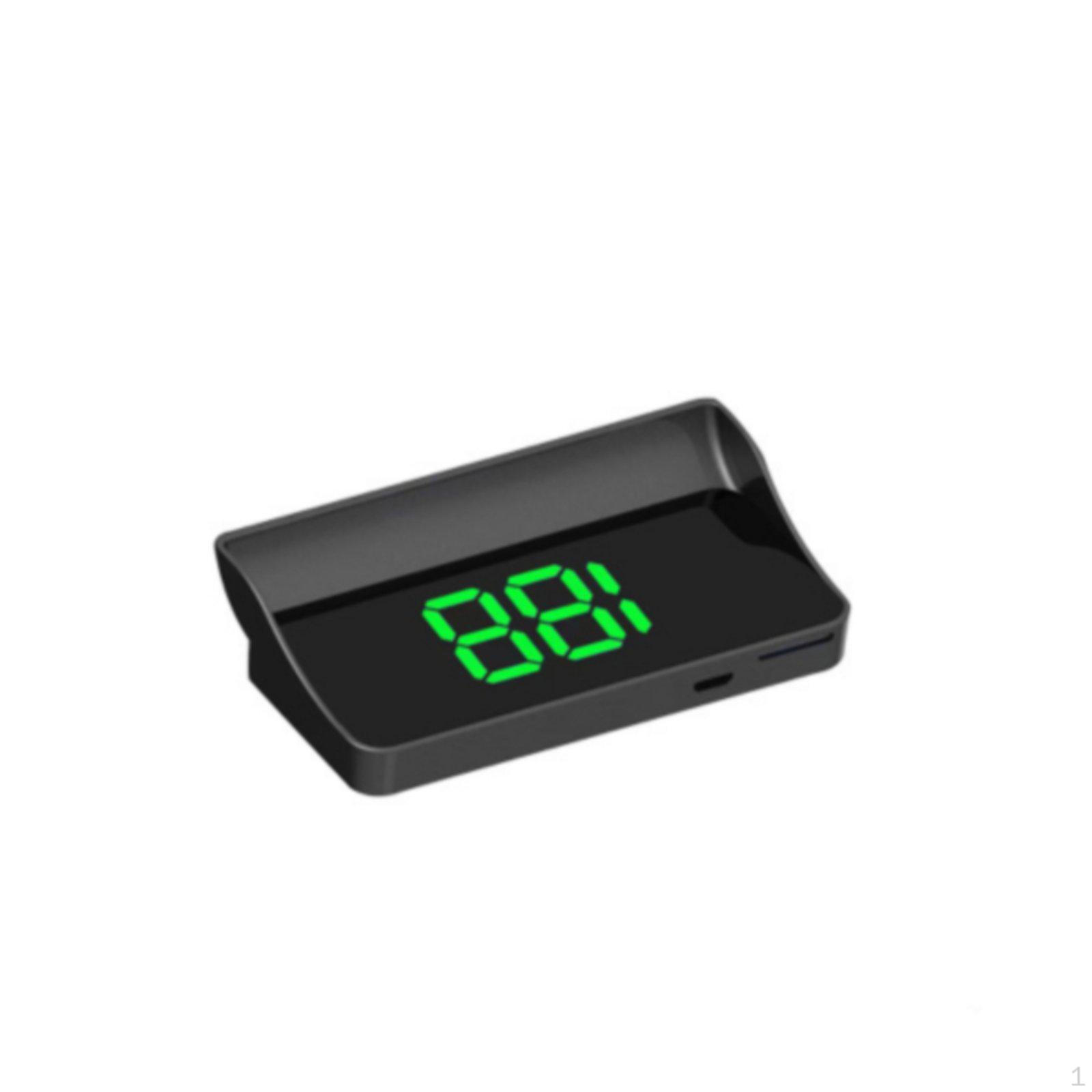 Headup Display KMH/MPH Switchable Car HUD Motion Measurer Plug & Auto Infotainment Green Kmh Green Kmh