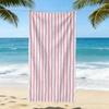 Vertical Stripe Beach Towel Minimalist Classic Coastal Striped Print Soft Absorbent Quick Dry Beach Blanket For Daily Use