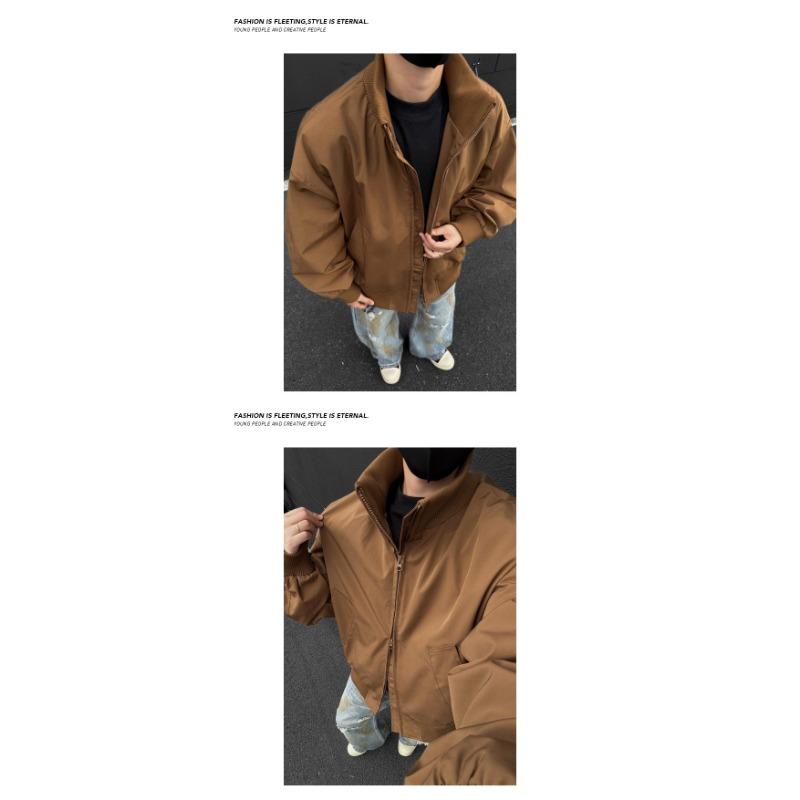Giacca Bomber da Uomo Vestibilità Larga Corta Streetwear