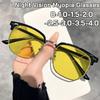 Luxury High Quality Half Frame Night Vision Myopia Glasses for Men High Beam Protection At Night Driving UV Protection Goggles