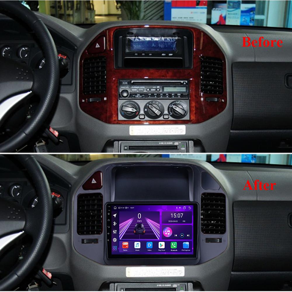 Android Car-Play Car Radio For Mitsubishi Pajero 3 2000-2006 Multimedia Player Head Unit Stereo GPS Navigation BT WIFI,8 CORE ,2+32GB