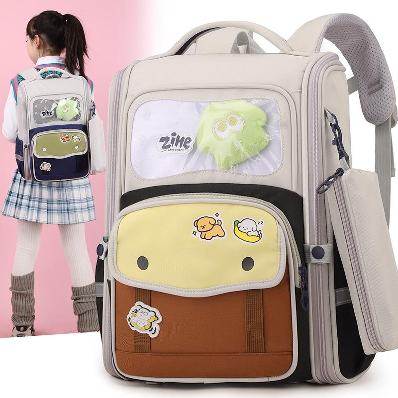Children's school bag cute large capacity backpack primary school bag ultra light weight boys and girls backpack