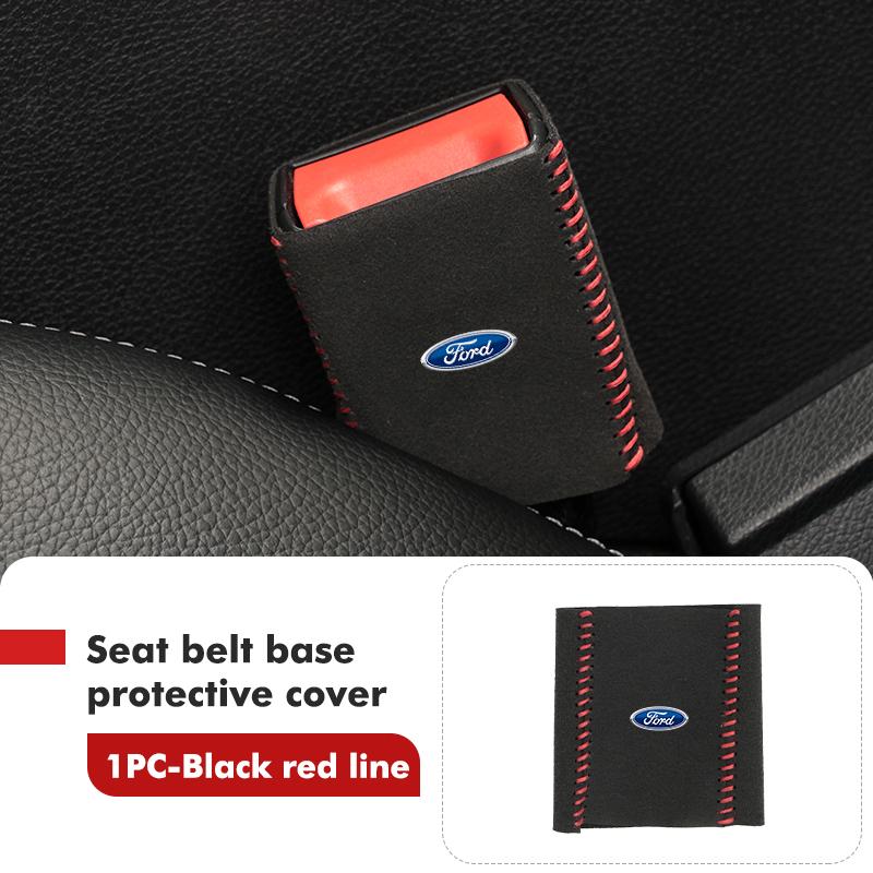 For Ford Car Seat Belt Buckle Clip Protector Suede Anti-Scratch Cover Auto Accessories Escort KA Flex Everest KA Expedition