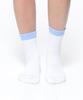 THUMBTOE Baby Blue Sports Cushion Crew Socks Seamless Socks