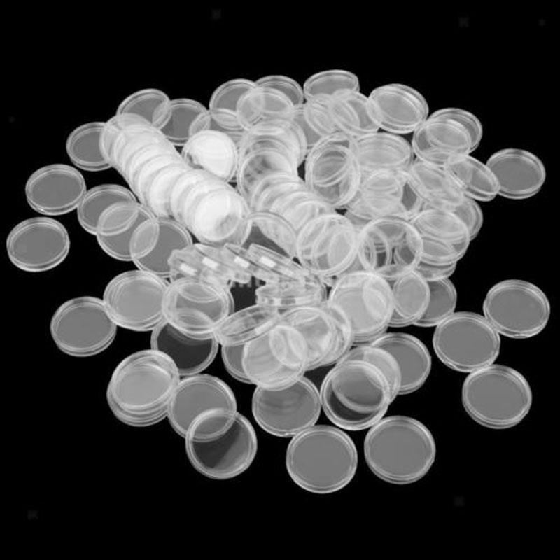 28mm Plastic Clear For Coin Capsules 100pcs Storage Cases for For Coin Collecting Protecting For from Damage and Dust