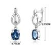 925 sterling silver Natural London blue topaz gemstone Earring Ring pendant necklace fine jewelry for women Anniversary and Engagement Gift