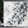 black and white shower curtain misty tall trees woodland natural landscape fabric bathroom decoration shower curtain with hook