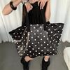 Vintage Polka Dot Tote Bag Women Large Capacity Shoulder Bag Casual Commuter Handbag Korean Pu Leather Versatile Underarm Bag