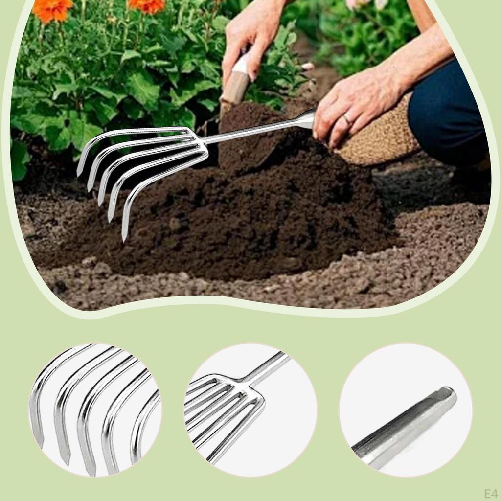 Garden Hand Rake Beach Sand Digging Tool Compact Practical Multifunctional Gardening Soil