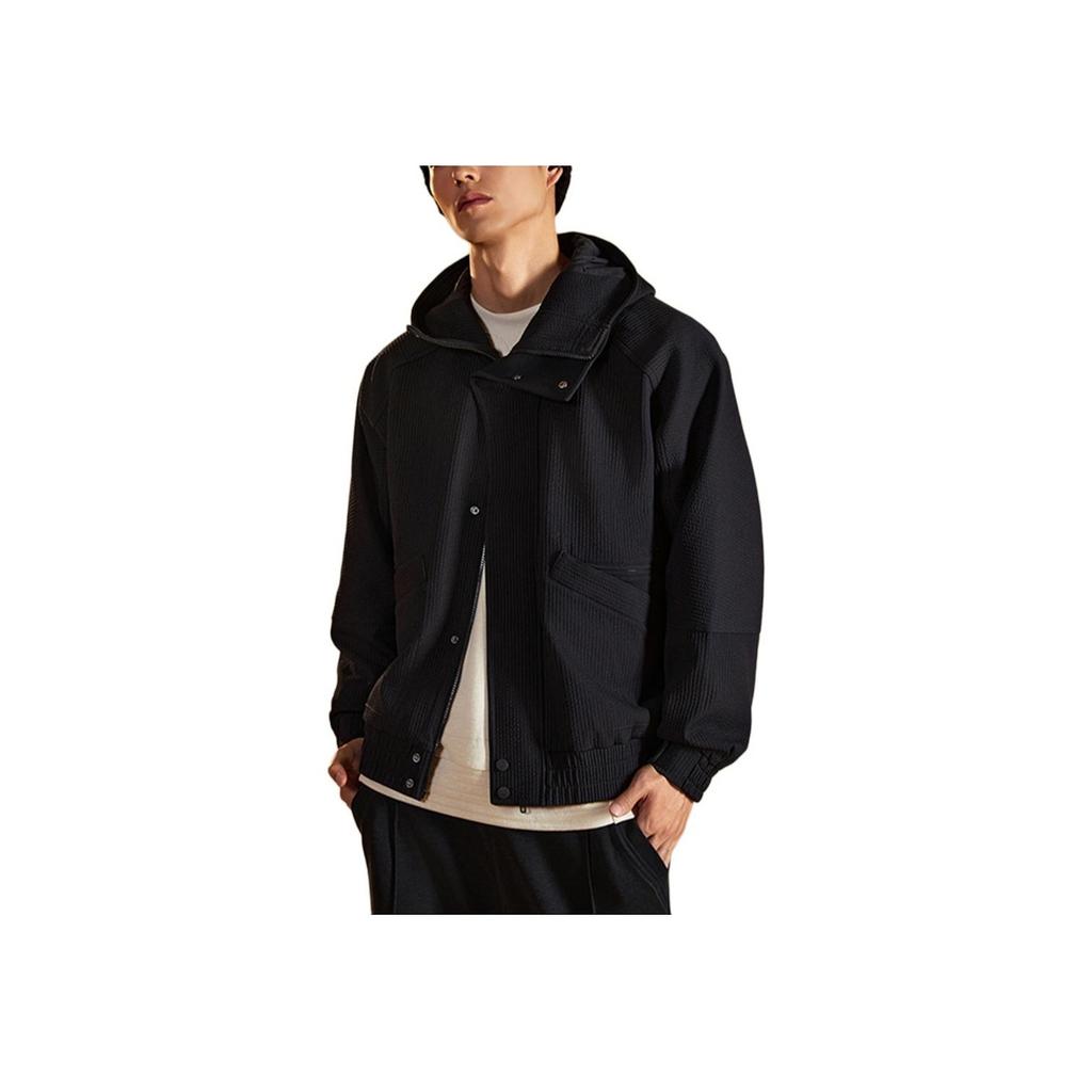 Li Ning Kung Fu Series Solid Color Loose Breathable Comfortable Jacket Men Jacket Black AJDU305-2