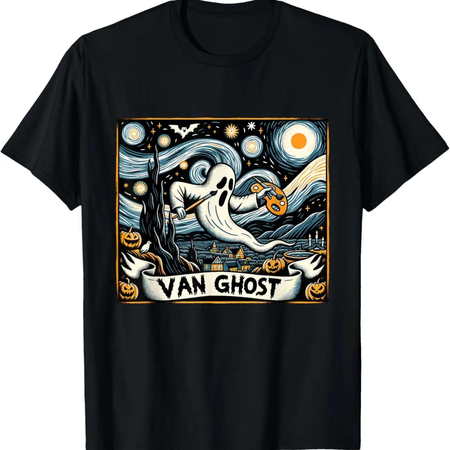 Van Ghost Art Teacher Halloween T-Shirt S чёрный