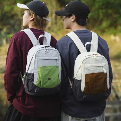 Outdoor Lightweight Contrasting Color Small Backpack Women's Leisure Sports Fitness Backpack Versatile Travel Mountaineering Bag Men