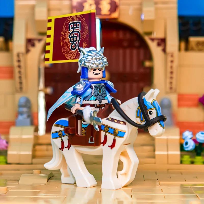 Building Block Man Figurine Three Kingdoms Zhuge Liang Armor Version Lu Bu Children's Assembly Toy Boy Holiday Gift Collection