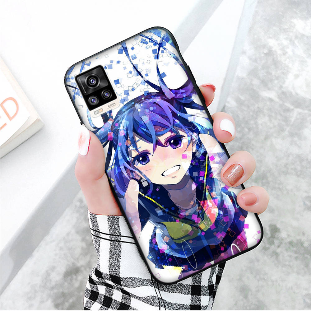 Schwarze Hülle für Xiaomi Redmi 13C Note 9 iPhone XR 7 8 14 15 11 12 13 X XS Pro Max Samsung A25 S23 S24 FE Ultra Plus Hatsune Miku Vocaloid