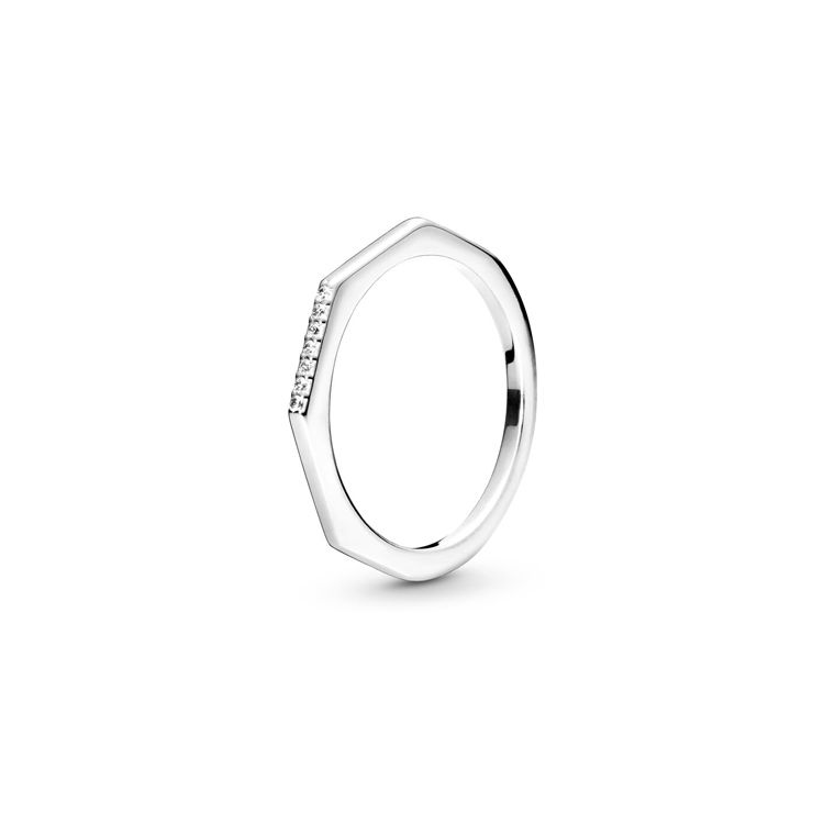 Pandora Polygon Ring Women rings Silver 198343CZ 54