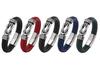 Men's Multi-layer Leather and Gold Stainless Steel Punk Bracelet