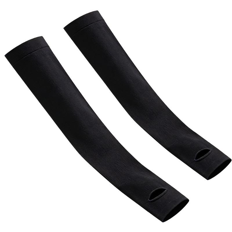 Anti-UV Sun Protection Thumb Hole Ice Silk Arm Sleeves Cool Breathable For Daily Driving Cycling