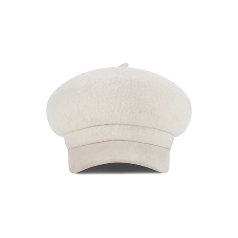 VARZAR VA Studded Wool Combo Newsboy Cap Ivory