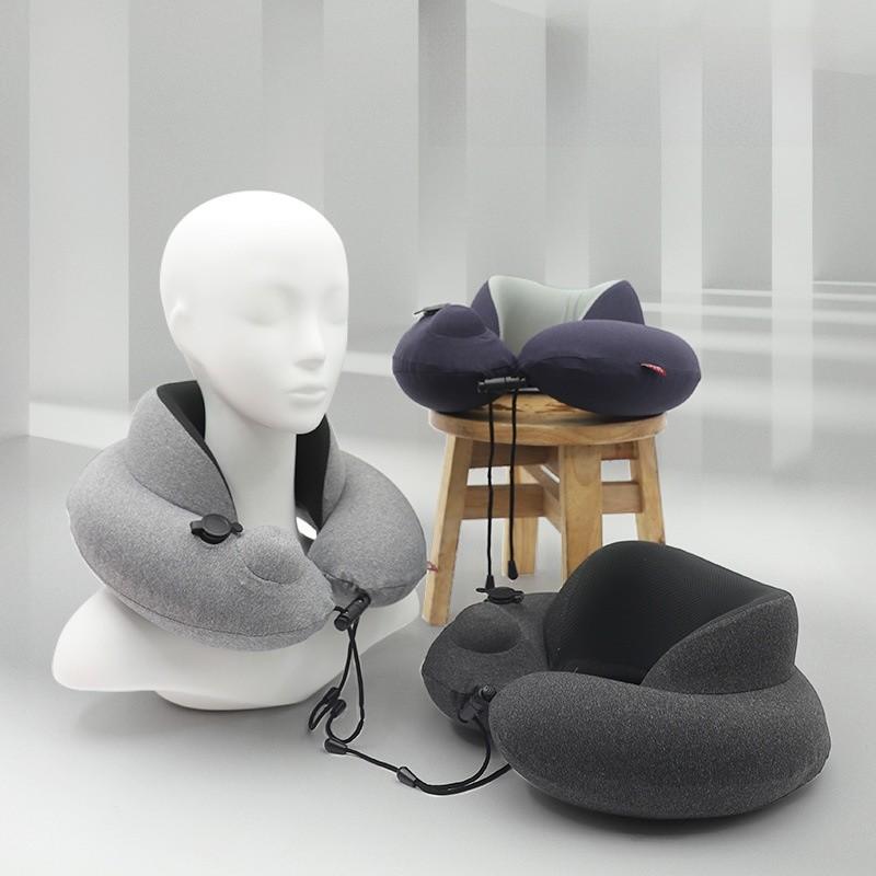 Modern Ionized Ushaped Travel Neck Pillow With Double Layer Press And Gift Box For Adults