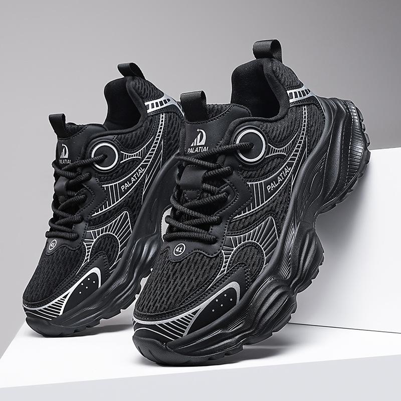 Men's shoes mesh breathable platform sports shoes fashion casual outdoor wear-resistant breathable non-slip versatile casual heightening shoes