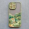 Fashion Garden Style Coffee Shop Phone Case For iPhone 11 12 Mini Pro Max 13 14 15 16 Pro Max X XS XR 7 8 Plus Shockproof Covers