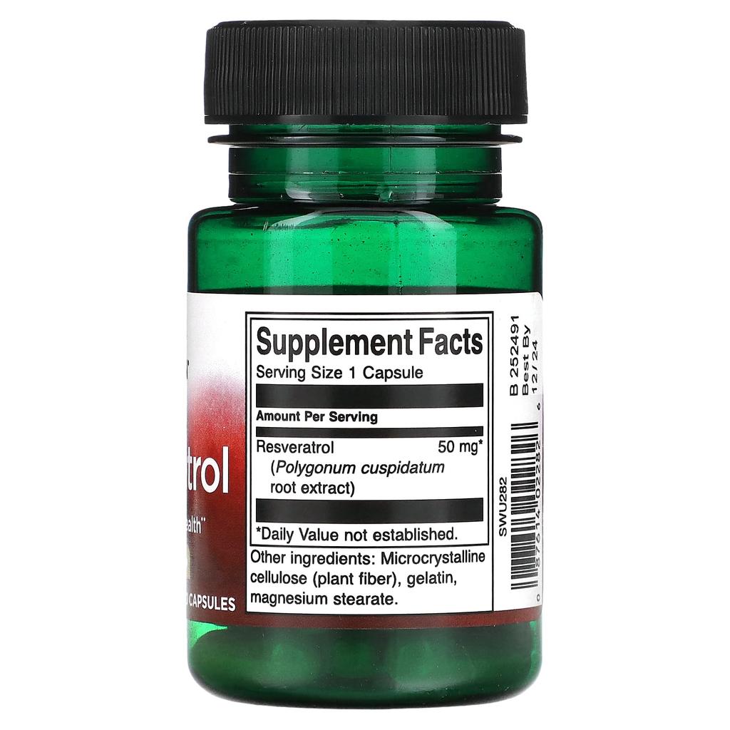 Resveratrol, 50Mg, 30 Capsules