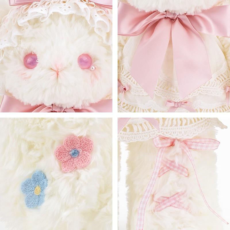 Plush Rabbit Doll In Lolita Style Soft Stuffed Toy Girls Women Birthday Gift 40cm 60cm 90cm Pink Burgundy Blue