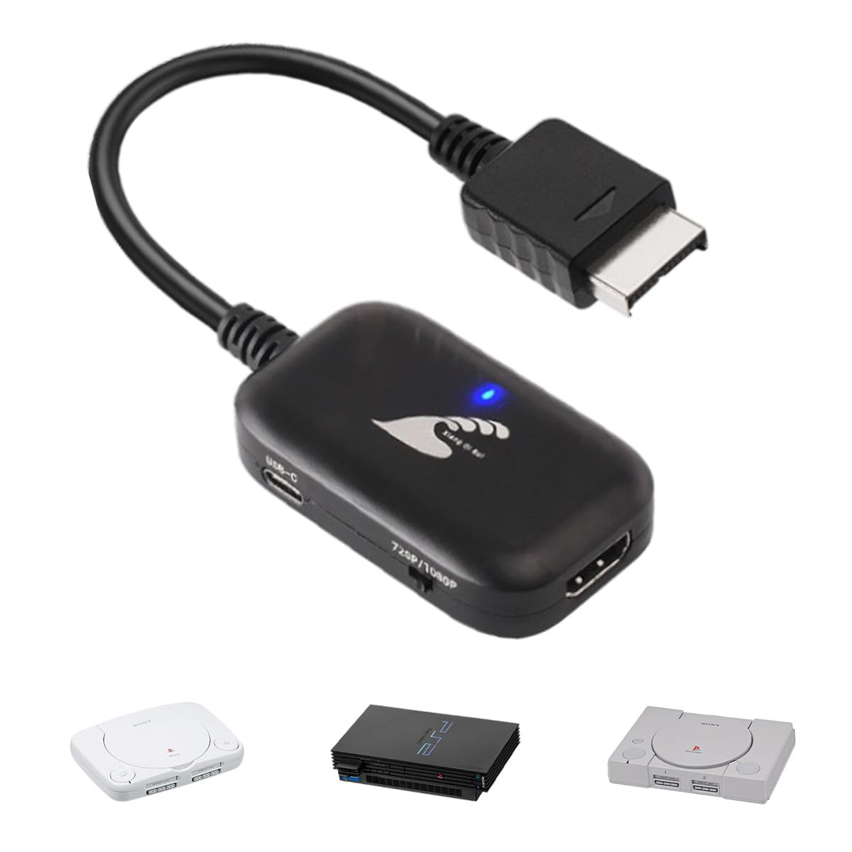 

TSmileSK PlayStation 2 HDMI Converter, Compatible with PS1/PS2/PSone, PlayStation HDMI Converter Adapter