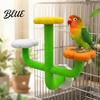 Multi-tiered Bird Perch Cactus Parrot Perch Multi-Tier Textured Non-slip Standing Platform Budgie Activity Center Toy Cage Accessory for Parakeets