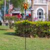 Courtyard Weather Vane Outdoor Weather Vane Colorful Iron Owl Wind Vane with Hot Air Balloon Toucan Outdoor Garden for Courtyard