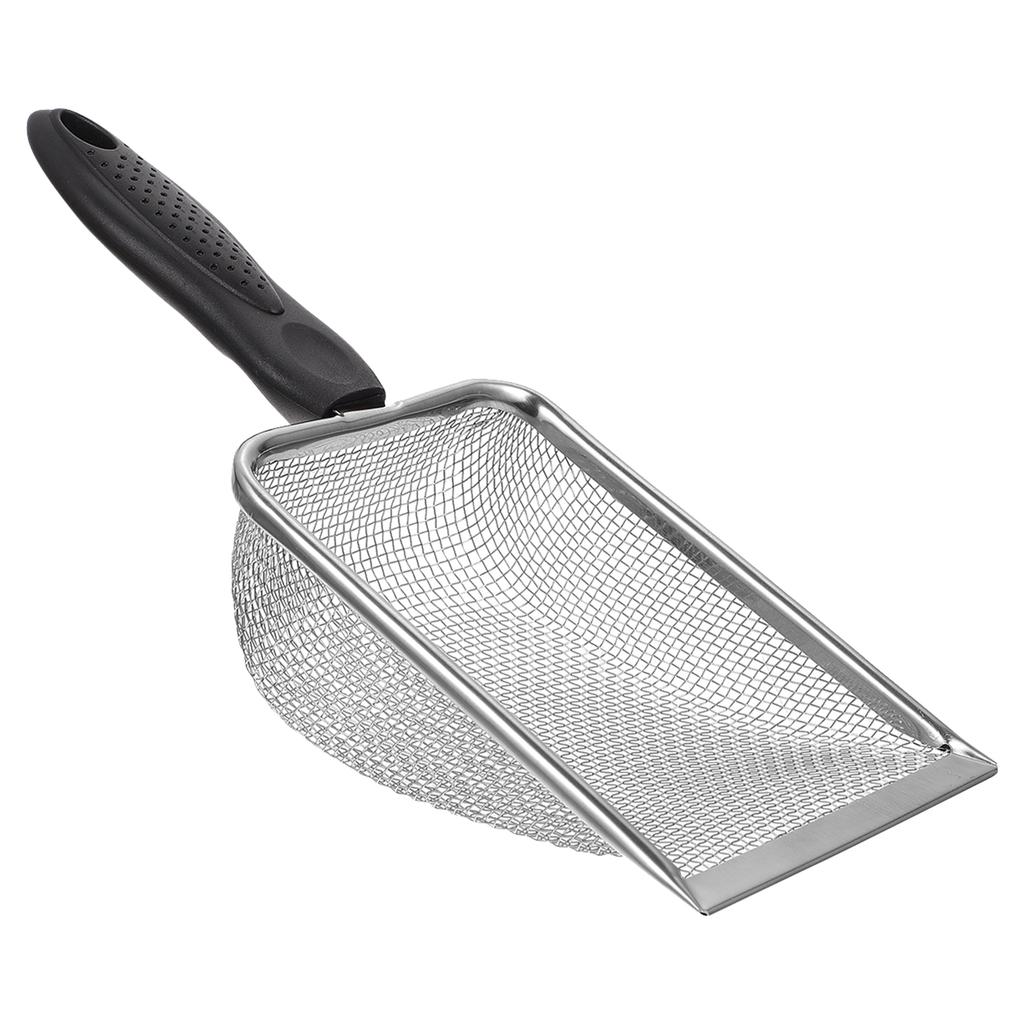 1pc Stainless Steel Reptile Sand Shovel Filtering Mesh Litter Scooper Substrate Cleaner Fine Bedding Sifter Metal Scoop Tool