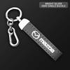 Car Key Chain Luxury Genuine Leather Keychain Pure Color Buckle for Mazda 3 bk bl 323 Axela Atenza CX-3 CX-4 CX5 Auto Accessorie vf2