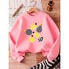 European Sizes Cute and Fun Printed Pattern, Thin and Versatile Comfortable Round Neck Hoodie for 0-3 Year Old  Kids , Suitable for Outdoor Wear