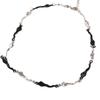Collana Hip-Hop alla Moda in Titanio: Patchwork Irregolare Bianco e Nero, Moda Stile Freddo, Catena per Clavicola per Coppie.