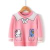 European and American autumn and winter girls' sweaters children's baby foreign cartoon pullover crew neck knitted bottoming shirt children's clothing