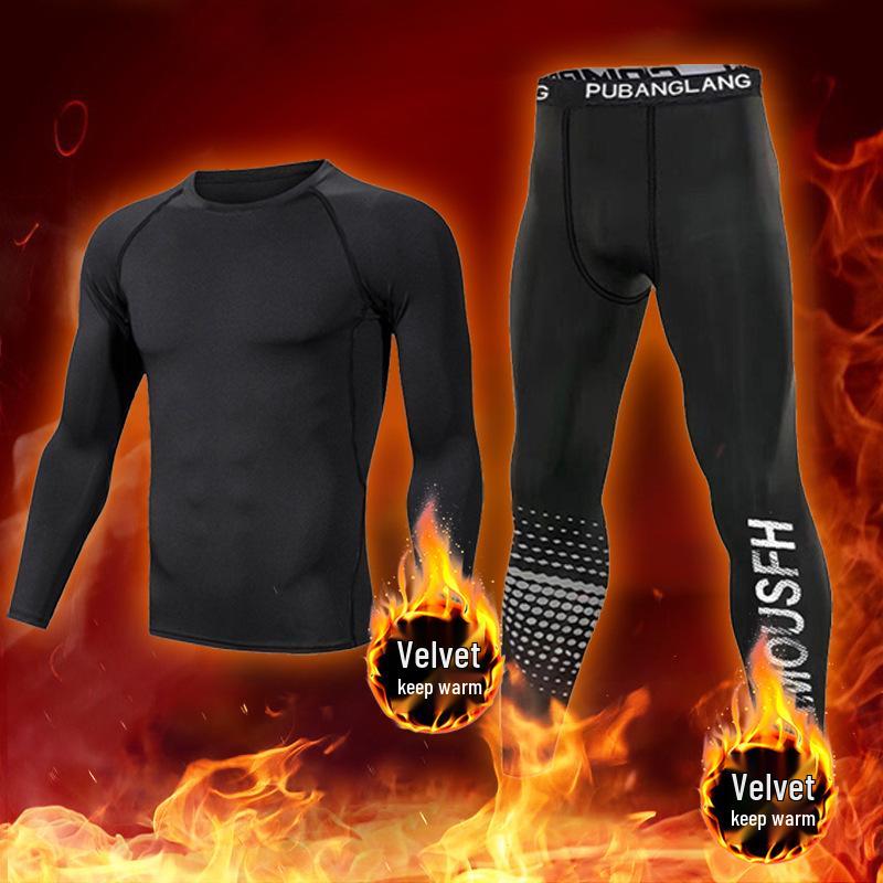 Men's High Elasticity Winter Running Base Layer Suit