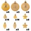 Christmas Baubles Shatterproof Christmas Tree Bauble Ornaments Gold Set 60 Pcs