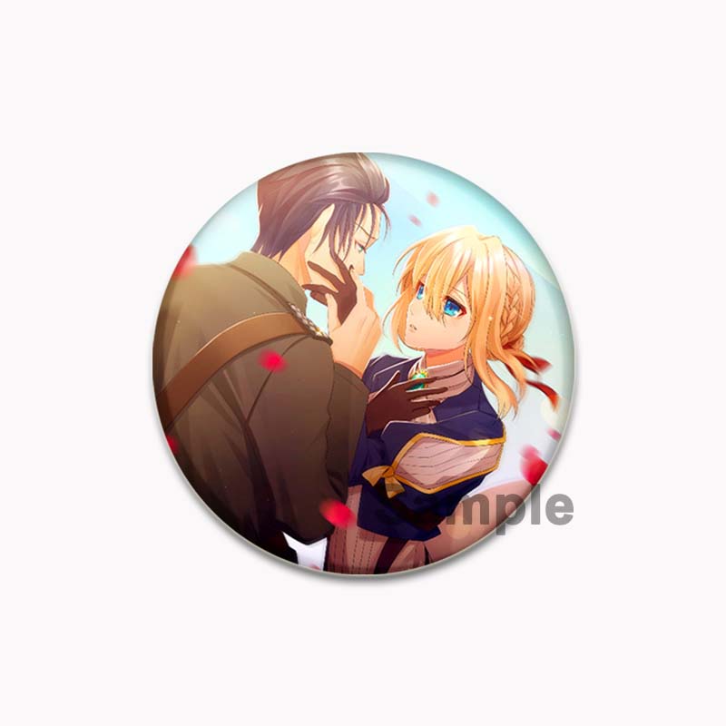 32/44/58mm 58mm Jewelry Accessories Gifts Anime Violet Evergarden Brooches Cosplay Handmade Badges Lapel Pins Backpack Clothes Decoration