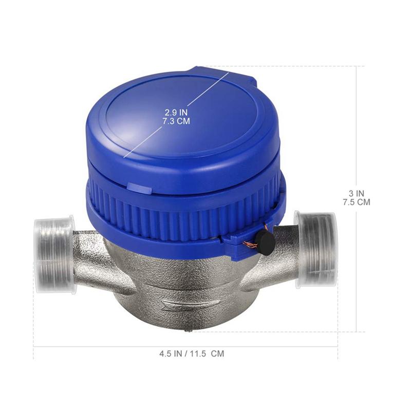 1 Piece Single Jet Water Meter Brass Water Meter Home And Garden Use Flow Water Meter Plastic
