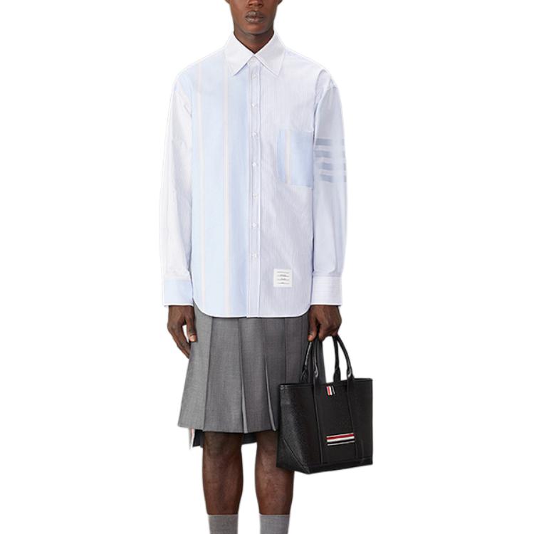 THOM BROWNE Striped 4 Bar Shirt MWL381F-06496-480