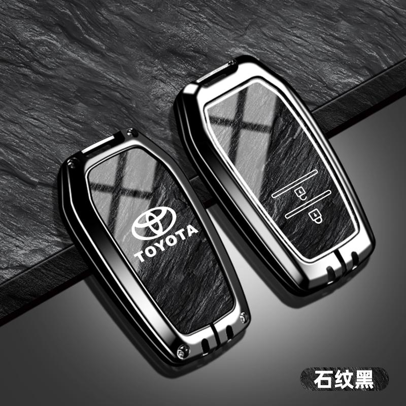 

Car Key Case Cover Shell Key holder Bag For Toyota C-HR Hilux Fortuner Land Cruiser 200 Camry Corolla Crown RAV4 2023 2024 2025
