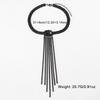 Kenjie Black Multi-Row Tassel Choker Necklace - Romantic and Fashionable Design for Women