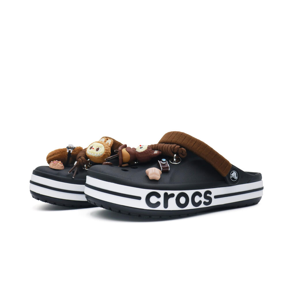 Crocs Bayaband EVA GREAT WALK Xiongtu Coffee Cloth Vibe Style Comfortable and Versatile Hole Shoes Unisex Same Black.