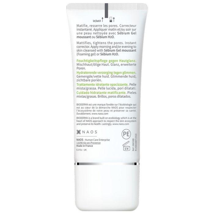 Soin hydratant - Bioderma - Sebium Mat Control - 30ml - Hypoallergénique - Anti-brillance